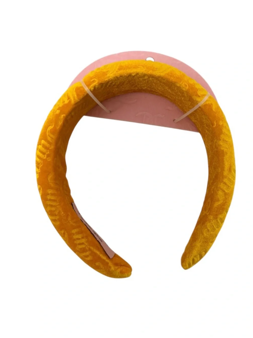 Juicy Couture Yellow and Hot Pink Padded Velvet Headbands